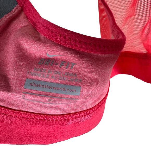 Nike Pink Heather Mesh Unpadded Lightweight Athletic Racerback Bra Size S - Picture 7 of 7